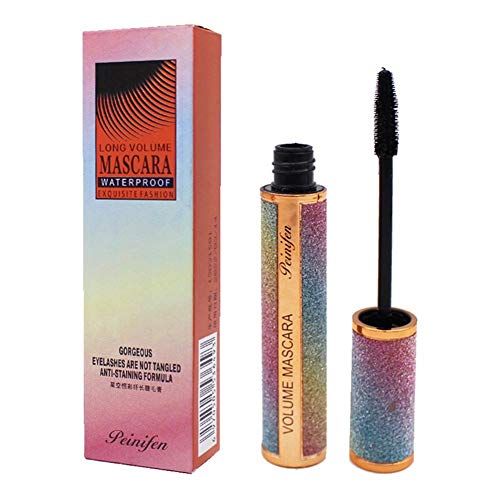 Sunnyushine - Máscara de pestañas 4D, impermeable, gruesa y alargadora natural que dura todo el día