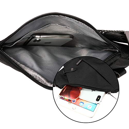 SUNSEATON Mochila de Hombro, Bandolera para Hombres y Mujeres, Bolsa Ligera de Mochila para Escuela Senderismo Camping Ciclismo Gimnasio etc (Negro)