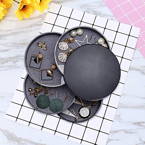 Sunshine smile Caja Joyero Organizador Rotación de 360°,4 Niveles Joyero Organizador,Pequeña Joyero Viaje Decorativas,Joyero de Viaje pequeño para niñas,Joyeros Redondos (Negro)