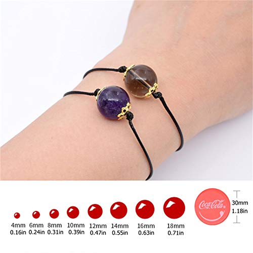 Sunwd Armband Armkette Freundschaftsarmbänder, 12Mm Natural Stones Bracelets Chakra Beads 925 Silver Rope Amethyst Citrine Smoky Quartz Agate Adjustable Jewelry Women Agate 2 Adjust 15cm to 25cm