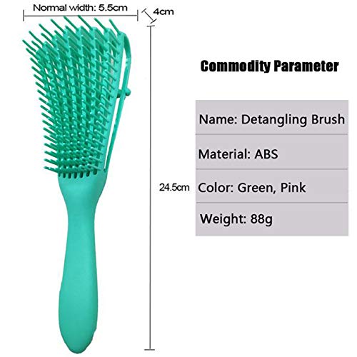 Sunwuun Cepillo desenredante, 2Pack Detangler Brush, cepillo desenredante para cabello natural negro, cepillo para el cabello