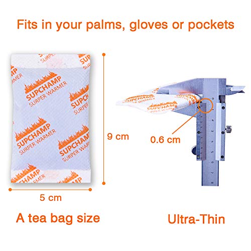 Supchamp Calentadores de Manos, 10 PCS Calentadores Desechables de Bolsillo para Manos, hasta 10 Horas de Calor, Almohadillas de Calor de Manos, para Actividades al Aire Libre en Invierno