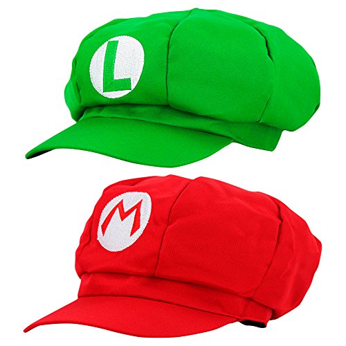 Super Mario Gorra Luigi - Disfraz de Adulto y Niños Carnaval y Cosplay - Classic Cappy Cap