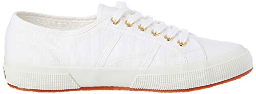 Superga 2750 Cotu Classic, Zapatillas Unisex Adulto, Blanco (White/Gold A15), 37.5 EU