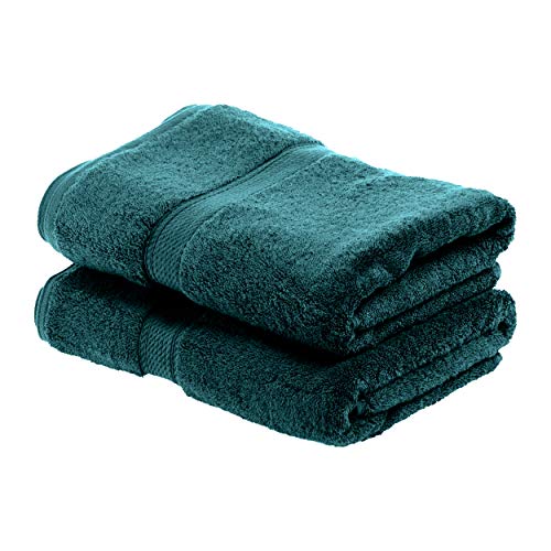 Superior 900GSM TL Juego de Toallas de baño de algodón Egipcio de 900 g, Color Verde Azulado, 100% Peinado, 2PC Bath Towel