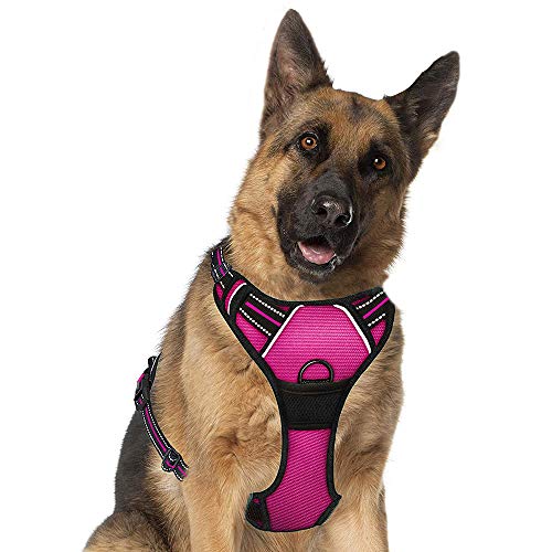 Supet Arnés para Perros Chaleco Ajustable para Mascotas al Aire Libre Arnés de Material Oxford Reflectante 3M para Perros Control fácil para Perros Pequeños Medianos Grandes