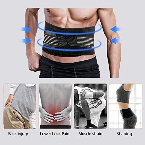 SUPRBIRD Lumbar para la Espalda, Soporte Lumbar para Aliviar el Dolor y Lesiones, Cinturon Lumbar Prevenir Daños, Faja Lumbar para la Espalda para Hombres/Mujer con Tirantes