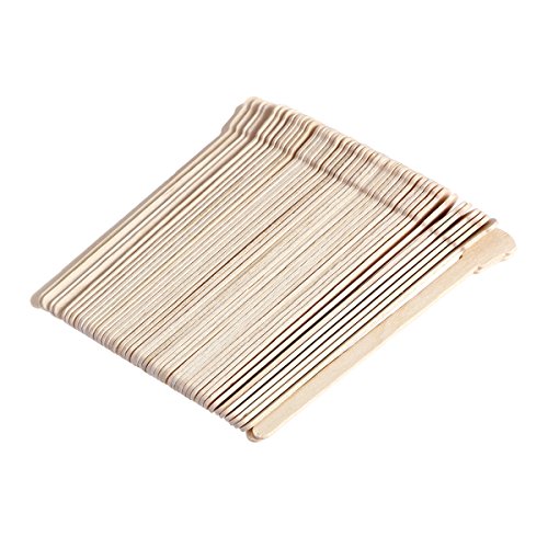 SUPVOX 150 piezas de madera para la depilación con cera palos de cera cera espátula depilación (color de madera original)