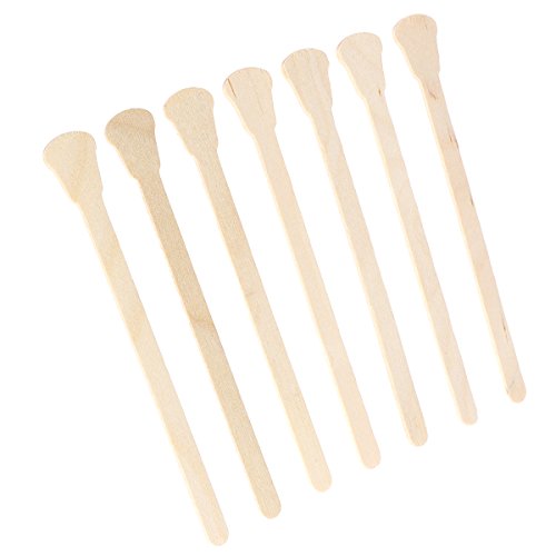 SUPVOX 150 piezas de madera para la depilación con cera palos de cera cera espátula depilación (color de madera original)