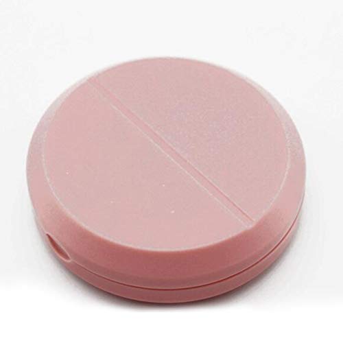 SUPVOX Cortador de Pastillas Caja de Compartimiento de Almacenamiento Divisor Titular de Medicina (rosa)