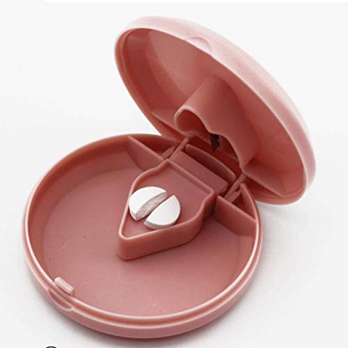 SUPVOX Cortador de Pastillas Caja de Compartimiento de Almacenamiento Divisor Titular de Medicina (rosa)