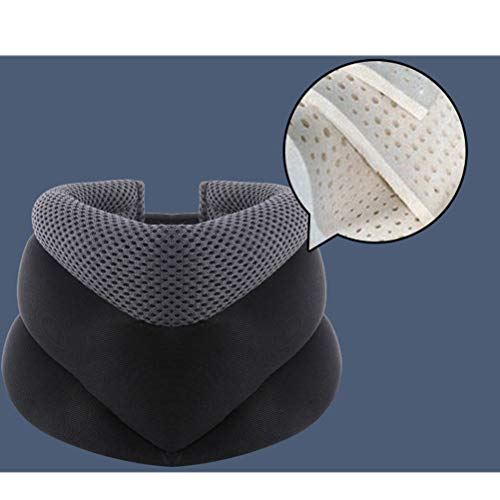 SUPVOX Cuello Cervical Dispositivo de Cuello de tracción 3 Capas Cuello, remedio para el Dolor de Espalda Cojín Ajustable para el Cuello de la Camilla para el hogar (Gris)