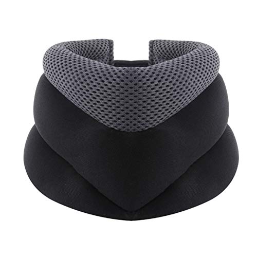 SUPVOX Cuello Cervical Dispositivo de Cuello de tracción 3 Capas Cuello, remedio para el Dolor de Espalda Cojín Ajustable para el Cuello de la Camilla para el hogar (Gris)