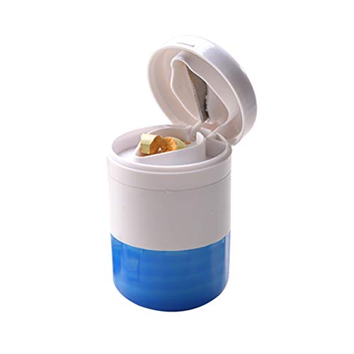 SUPVOX Multifunción píldora trituradora Splitter Pill Pulverizer Grind Medicina Cut Tablets divisor caja de almacenamiento perfecto para el hogar y el viaje (azul)