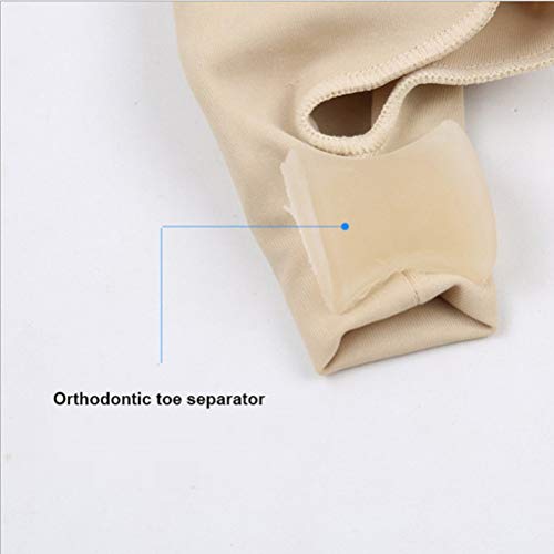 SUPVOX Par de Corrector de Juanete del Dedo de Dia y Nocturno Corrector Dedos Grandes del Juanete Separador Férula para Juanetes Alisadores Alivio del Dolor para Hombres y Mujeres L Caqui