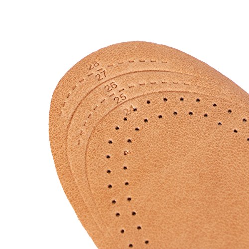 SUPVOX Plantillas ortopédicas de cuero para niños recortables insertos suaves y confortables para alivio del dolor (Tamaño 24-28)