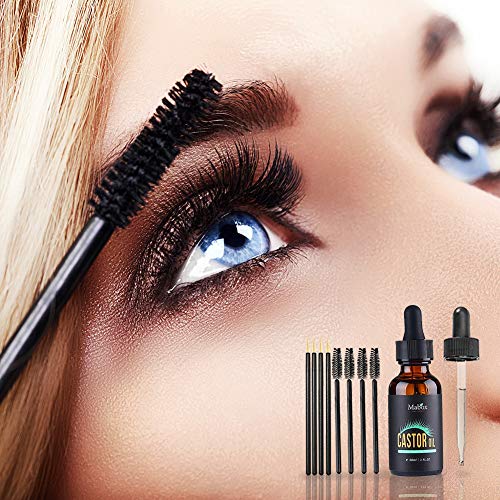 Surenhap Aceite de ricino orgánico Suero de Crecimiento de pestañas para el Cabello, Las pestañas, Las Cejas, la Piel, el Crecimiento del Cabello y la Cara