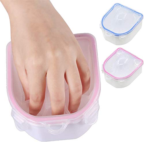 Surfilter Nail SPA Resistente a la acetona Remojo Recipiente de agua tibia Manicura Recipiente para uñas Herramienta de tratamiento de manicura - Color aleatorio (Stye 2)
