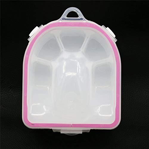Surfilter Nail SPA Resistente a la acetona Remojo Recipiente de agua tibia Manicura Recipiente para uñas Herramienta de tratamiento de manicura - Color aleatorio (Stye 2)