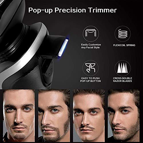 SURKER Máquina De Afeitar Para Hombres Eléctrica Para Hombres Máquina De Afeitar Barra De Afeitar Máquina De Afeitar En Seco y En Húmedo Con Máquina De Afeitar De Precisión Para Hombres