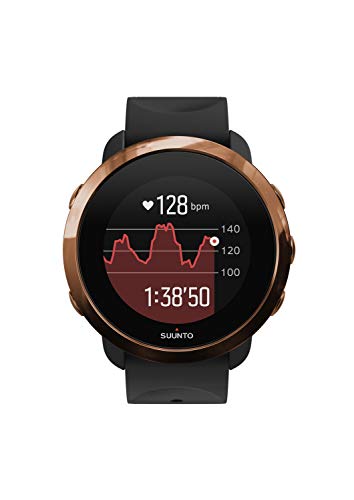 Suunto 3 Fitness - Reloj Multideporte con GPS y pulsómetro incorporado, Pantalla Matricial, Unisex Adulto, Negro/Cobre (Copper), Talla Única