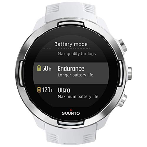 Suunto 9 Baro Reloj Multideporte GPS sin cinturón de frecuencia cardíaca, Unisex Adulto, Blanco, 24.5 cm