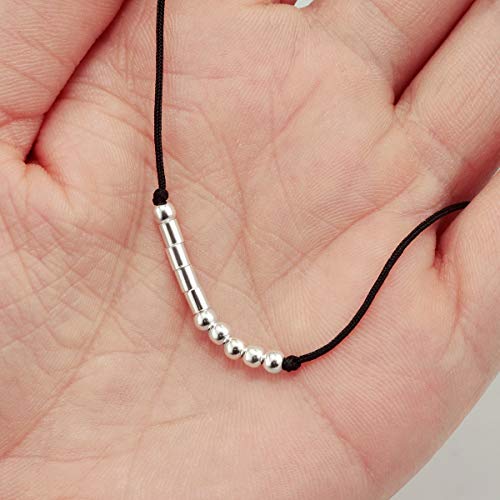 Suyi 40 Regalos De Cumpleaños para Mmadre Pulsera Código Morse Pulsera De Plata Esterlina Joyas De Cumpleaños 40