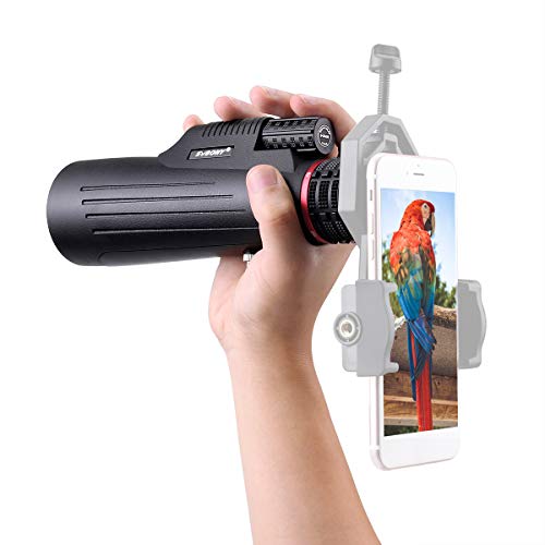 Svbony SV12 Telescopio Monocular, 8-24x50 Zoom Monocular, Portátil Compacto FMC Lens Monocular para Deportes de Aire Libre Acampar Senderismo Climbing (Negro)