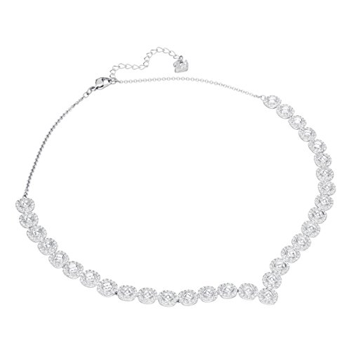 Swarovski Conjunto Angelic Square, blanco, Baño de Rodio