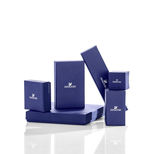 Swarovski Pendientes Ear Jacket Iconic Swan, negro, Baño en tono Oro Rosa