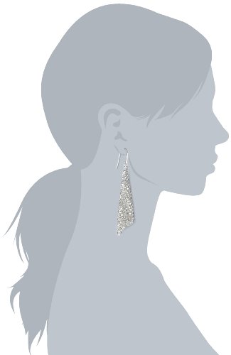 Swarovski Pendientes Fit, gris, Baño de Rodio