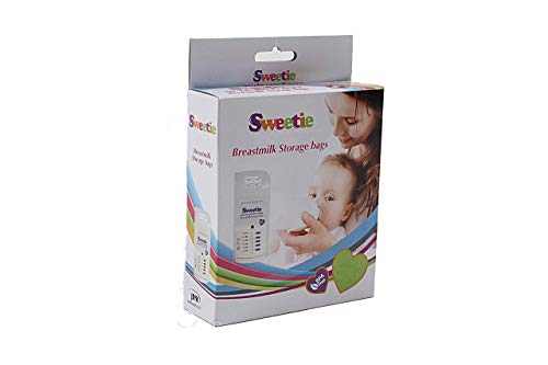 Sweetie - Bolsas de almacenamiento para leche materna, 50 unidades, 2 cajas de 25 unidades