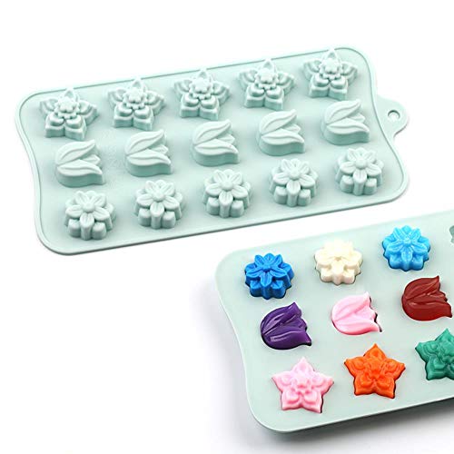 SWHV Moldes de Silicona 3D para Chocolate, Utensilios para Hornear, Herramientas para Decorar Pasteles, Caramelo de Fondant, Molde de Silicona (Color : CB-12)