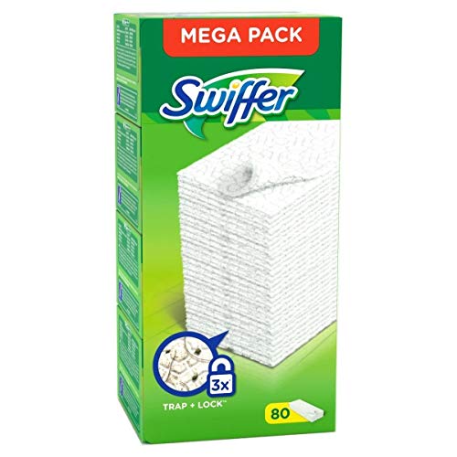 Swiffer Kit 1 Mopa de Suelo con 8 Dusters + 24 Ropa húmeda + Recambios de Duster 80's - Paquete