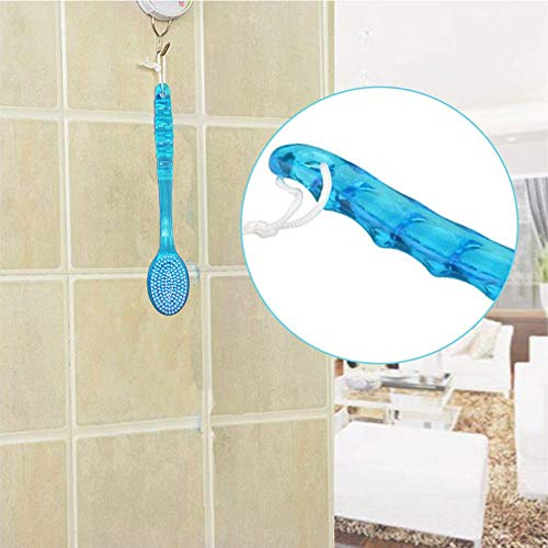SwirlColor Cepillo Espalda, Cepillo de Baño Cuerpo Masaje con el Plastico(Azul)