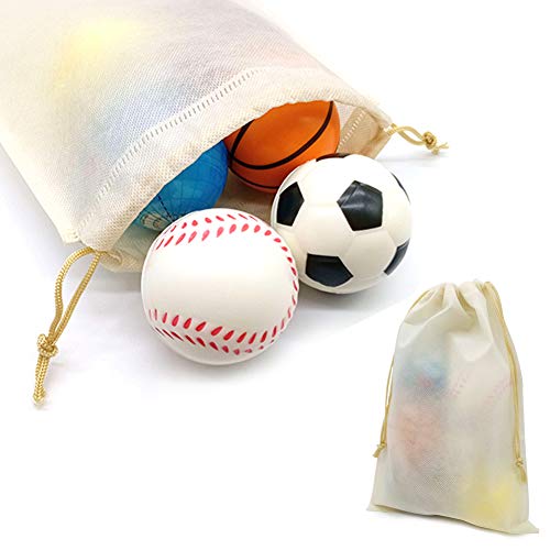 SwirlColor Pelota Blanda, Espuma Squeeze Fútbol Baloncesto Tenis Béisbol Rugby Tierra Bola Suave para Niños Jugando a Liberar El Estrés 6 Piezas