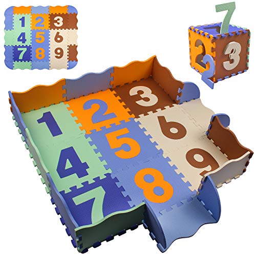 swonuk Alfombra Puzzle para Niños, Puzzle Estera de Juguete de Espuma Sólida, 25 Piezas Grueso (0.47 Pulgadas) para Decoración de la habitación de los niños