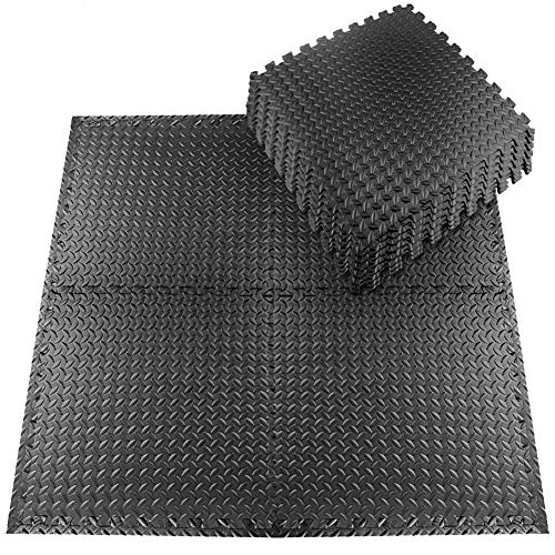 Swonuk Esterilla Puzzle Fitness, 20 Piezas Alfombra de Gimnasio para Suelo, Expandible Colchonetas Goma Espuma, Antideslizante Esterilla para Deporte, Yoga, Juegos de niños.