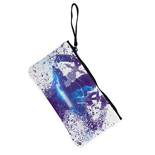 Sword Art Online Monederos lindos de la lona monedero pequeño monedero de la cremallera, mini bolso cosmético femenino