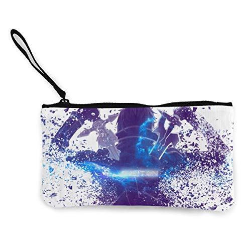Sword Art Online Monederos lindos de la lona monedero pequeño monedero de la cremallera, mini bolso cosmético femenino