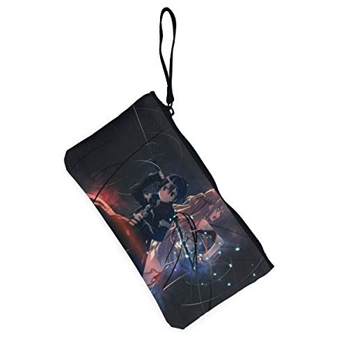 Sword Art Online Monederos lindos de la lona monedero pequeño monedero de la cremallera, mini bolso cosmético femenino