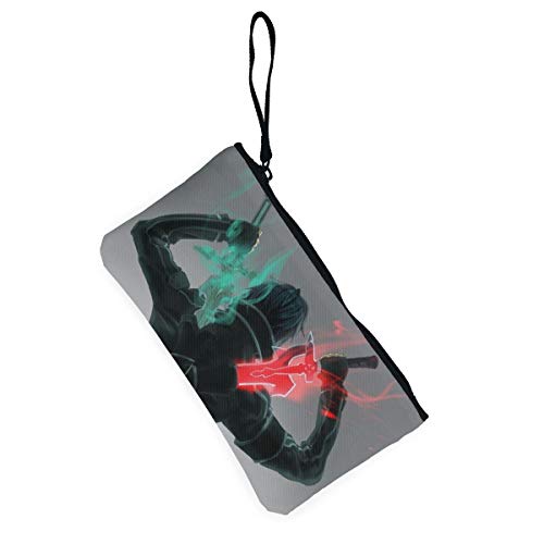 Sword Art Online Monederos lindos de la lona monedero pequeño monedero de la cremallera, mini bolso cosmético femenino