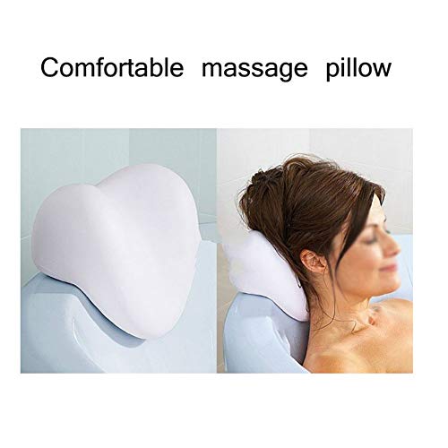 SXFYHXY Almohada de bañera Cojín de Respaldo de bañera en Forma de corazón para apoyarse en una bañera elíptica Cuadrada con ventosas Almohada de baño,Púrpura