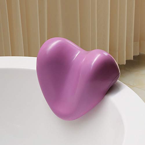 SXFYHXY Almohada de bañera Cojín de Respaldo de bañera en Forma de corazón para apoyarse en una bañera elíptica Cuadrada con ventosas Almohada de baño,Púrpura