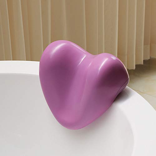 SXFYHXY Almohada de bañera Cojín de Respaldo de bañera en Forma de corazón para apoyarse en una bañera elíptica Cuadrada con ventosas Almohada de baño,Púrpura