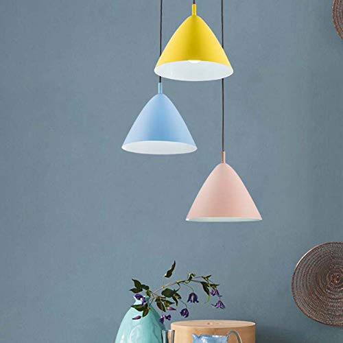 SXFYWYL Araña Colgante nórdico Luz Macaron Lámpara Colgante Simplicidad Luminaria E27 Lobby Sala de exposiciones Club de Ocio,d:28cm