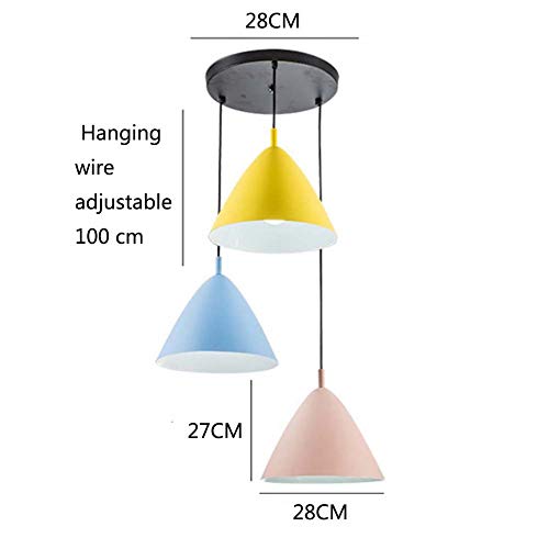 SXFYWYL Araña Colgante nórdico Luz Macaron Lámpara Colgante Simplicidad Luminaria E27 Lobby Sala de exposiciones Club de Ocio,d:28cm
