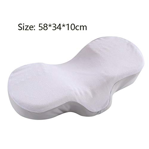 SXY Espuma de Memoria Almohada Antiarrugas Curva ergonómica Mejore Las Almohadas para Dormir Soporte cóncavo Cuello del reposacabezas (Color : Pink)