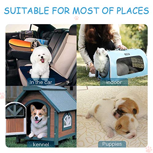 Sycreek Almohadilla térmica Mascotas gatos y perros, manta eléctrica para mascotas con sistema de temperatura, estera calefactora impermeable con tubo antirotura