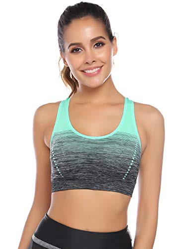 Sykooria Sujetador de Entrenamiento para Mujer Sujetador Deportivo Acolchado Deportivo de Alto Impacto sin Tirantes con Espalda Descubierta Crop Top para Gimnasio Yoga Running